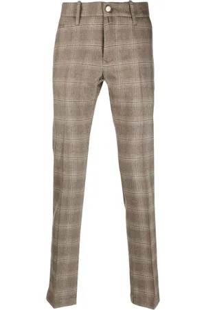 Jacob Cohen Plaid-check wool-blend tapered trousers