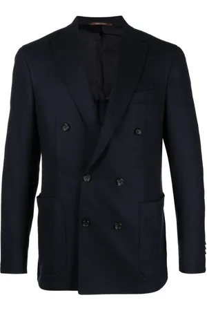 CANALI Peak-lapels wool-blend blazer