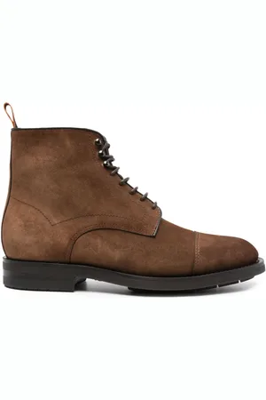 santoni Lace-up suede boots