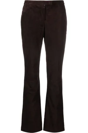 THEORY Flared leather trousers
