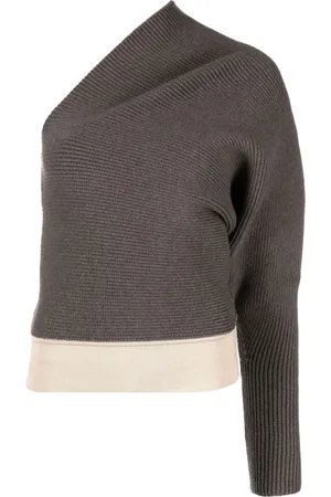 Rick Owens One-shoulder ribbed-knit jumper