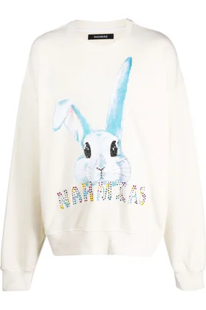 Nahmias Rhinestone-embellished logo-print cotton sweatshirt
