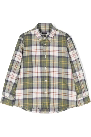 Il gufo Plaid-check flannel cotton shirt