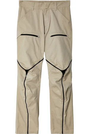 Olly Shinder Zip-detailing cotton straight-leg trousers