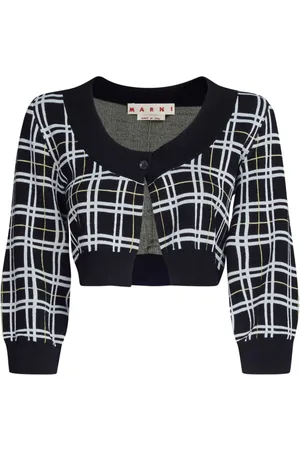 Marni Checked cropped cardigan
