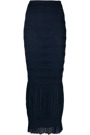 Gianfranco Ferré 1990s shirred striped maxi skirt