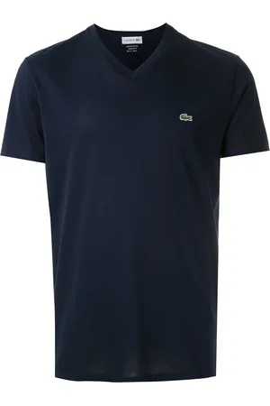 Lacoste Logo-appliqué V-neck cotton T-shirt