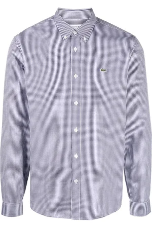 Lacoste Gingham-check button-down collar shirt