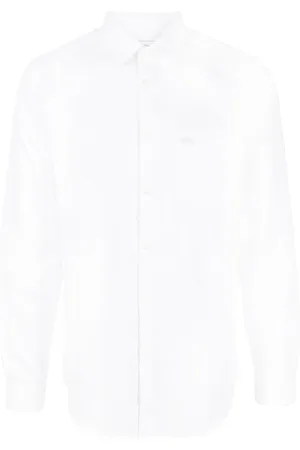 Lacoste Logo-embroidered long-sleeve cotton shirt