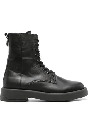 Tommy Hilfiger Monogram-plaque leather ankle boots