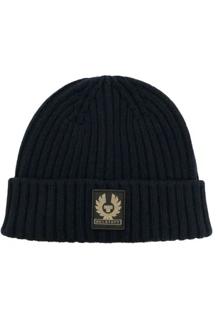 Belstaff Logo-patch ribbed wool beanie