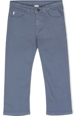 KNOT Logo-patch straight-leg trousers