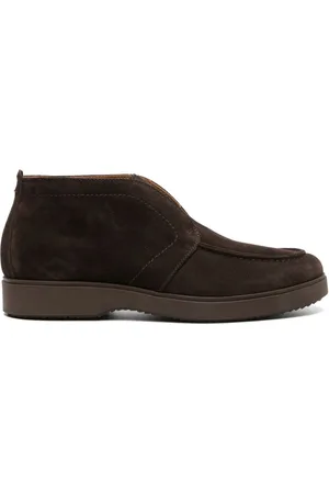 HENDERSON BARACCO Almond-toe suede ankle boots