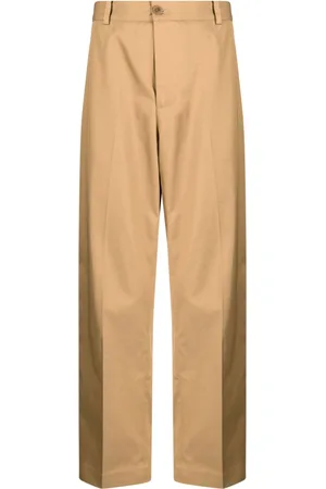 Maison Kitsuné Mid-rise straight-leg cotton trousers