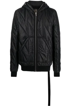 Rick Owens Gimp quilted hooded jacket