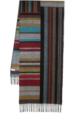 Paul Smith Striped fringed scarf