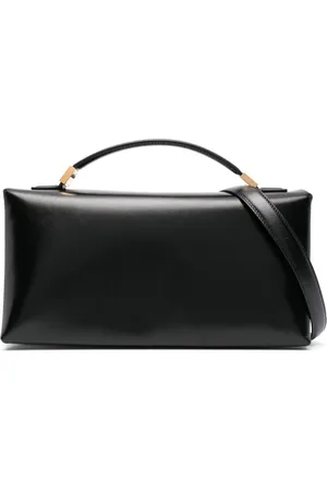 Marni Prisma logo-stamp leather tote bag