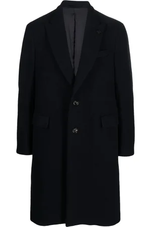 LARDINI Single-breasted wool blend coat