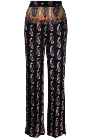 Etro Patterned-jacquard velvet trousers