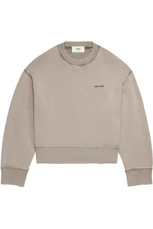 Ami Logo-embroidered cotton sweatshirt