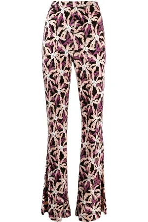 Diane von Furstenberg Brooklyn floral-print flared trousers