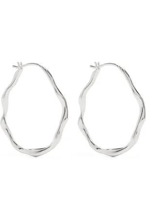 Dower and Hall Waterfall oval hoop earrings