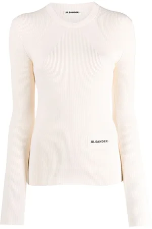 Jil Sander Logo-patch ribbed-knit top