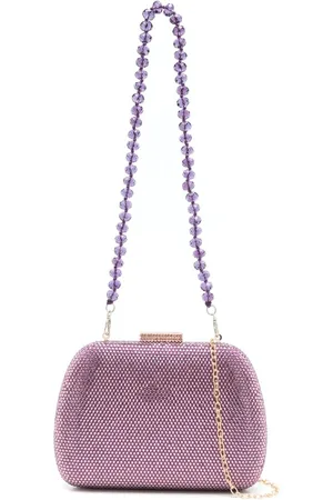 SERPUI Ang crystal-embellished clutch bag