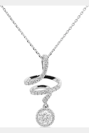 HYT Jewelry 18kt white gold diamond pendant necklace