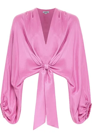 Azeeza Culhane twisted silk blouse