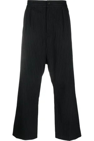 ATTACHMENT Pinstripe-print drop-crotch trousers
