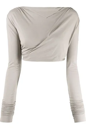 Rick Owens Draped cotton crop top