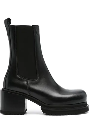 Pinko 70mm logo-debossed leather ankle boots