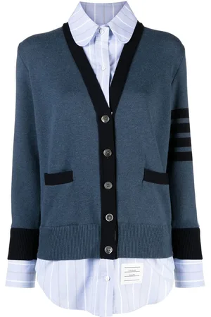 Thom Browne Milano stitch V-neck cardigan