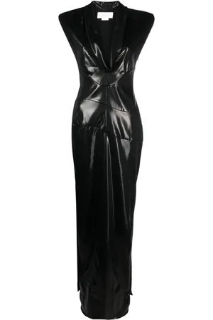 GENNY Plunging V-neck long dress