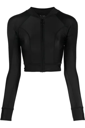 Duskii Zip-up cropped rash guard