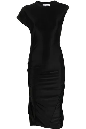 Paco rabanne Asymmetric draped midi dress