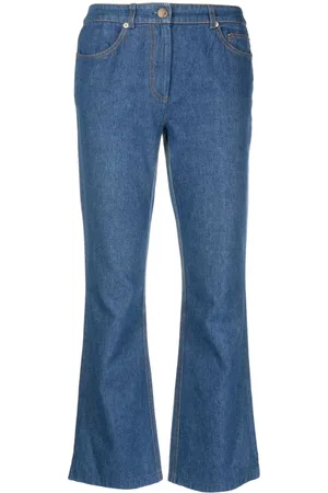 John Galliano 1990s crochet-pocket cropped jeans