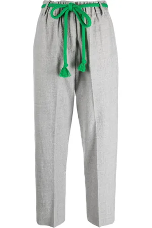 ALYSI Belted straight-leg trousers