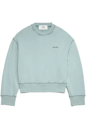 Ami Embroidered-logo cotton sweatshirt