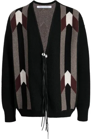 Children Of The Discordance Patterned intarsia-knit wool cardigan