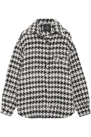 ANINE BING Simon houndstooth-pattern shirt jacket