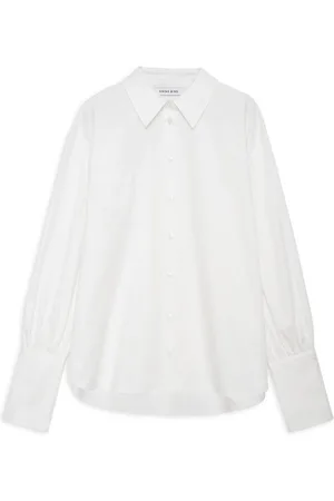 ANINE BING Maxine logo-embroidered cotton shirt