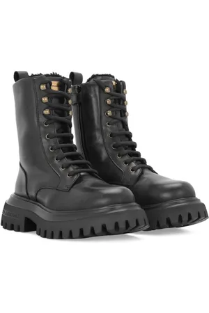 Dolce & Gabbana Round-toe leather boots