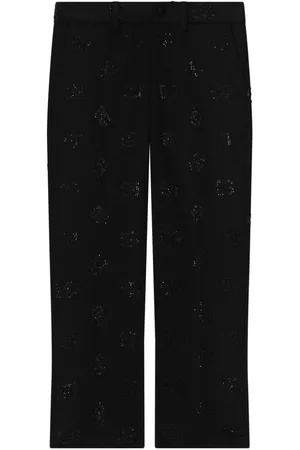 Dolce & Gabbana Logo-print wool blend trousers