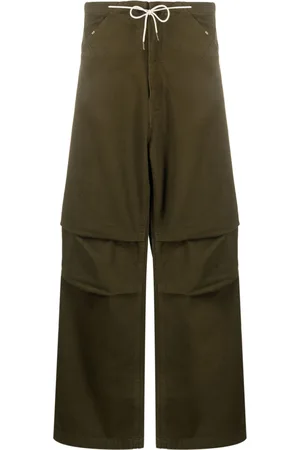 DARKPARK Drawstring-waistband cotton trousers