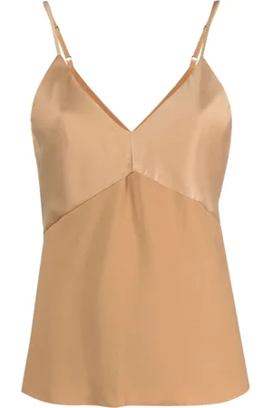 DKNY Mix media V-neck tank top