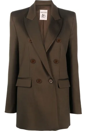SEMICOUTURE Double-breasted wool-blend blazer