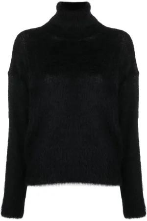 Saint Laurent Brushed-knit roll-neck jumper