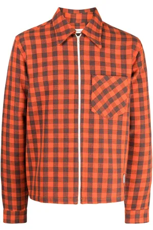 WALES BONNER Check-pattern organic-cotton jacket